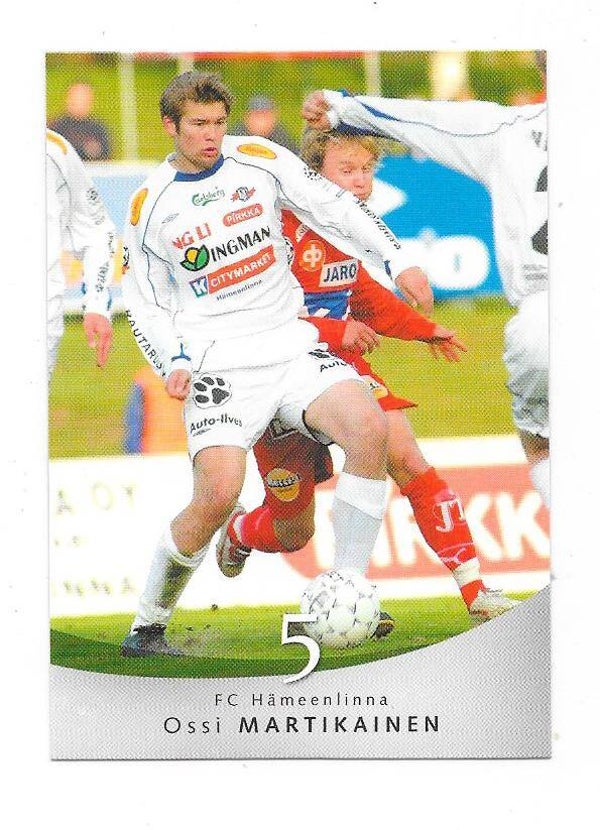 2004 Finnish Cardset Football Card #46 Ossi Martikainen , FC Hämeenlinna