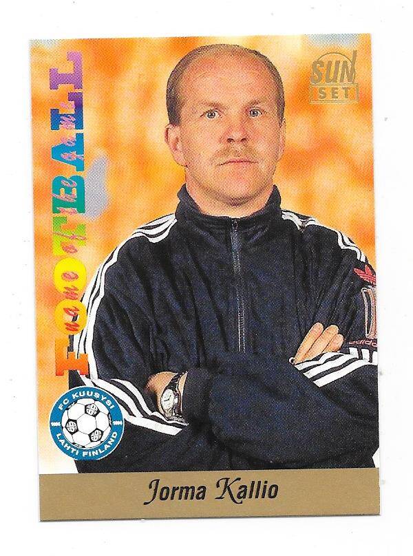 1994 Finnish Sunset Football card #198 Jorma Kallio , FC Kuusysi  Lahti