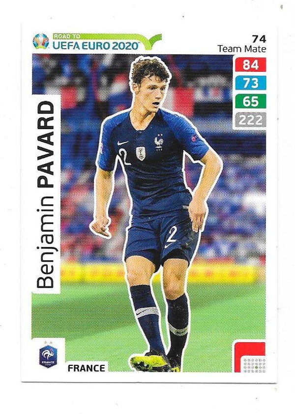 2020 Panini Adrenalyn XL Road to UEFA EURO 2020 #74 Benjamin Pavard , France
