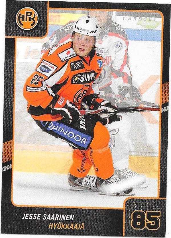 2013-14 Finnish CardSet #24 Jesse Saarinen , HPK & HC Energie Karlovy Vary