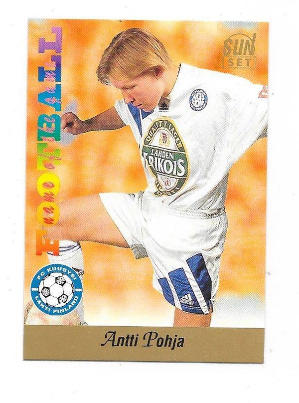 1994 Finnish Sunset Football card #204 Antti Pohja , FC Kuusysi  Lahti , Hammarby IF