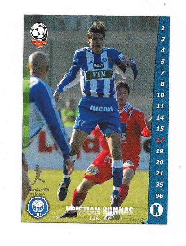 2002 Finnish Cardset Football #45 Kristian Kunnas ,  HJK