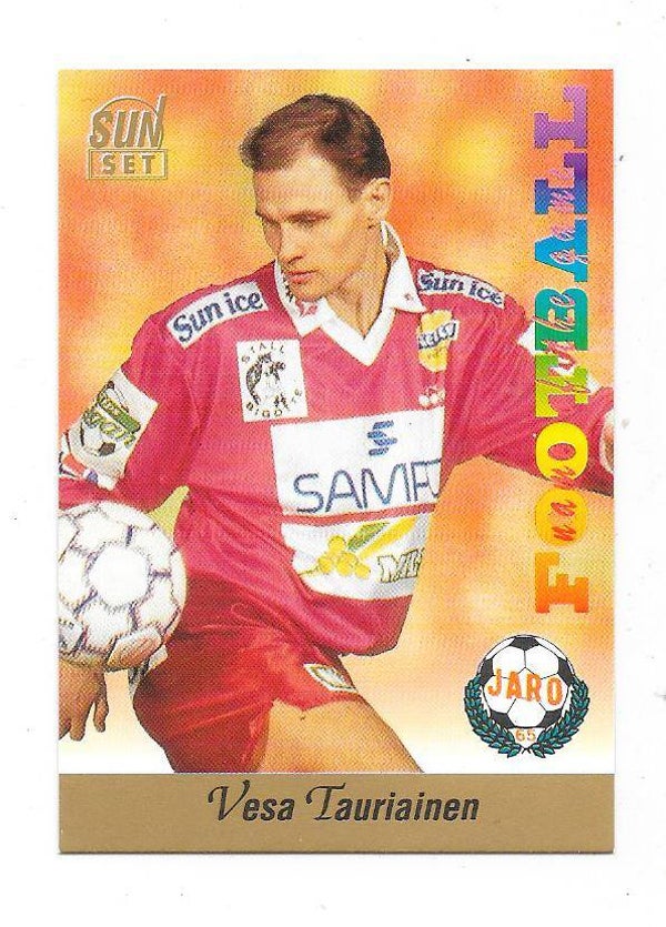 1994 Finnish Sunset Football card #104 Vesa Tauriainen , Jaro FF , Kiruna FF