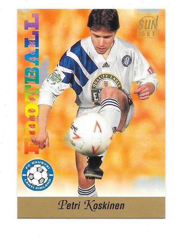 1994 Finnish Sunset Football card #211 Petri Koskinen , FC Kuusysi  Lahti