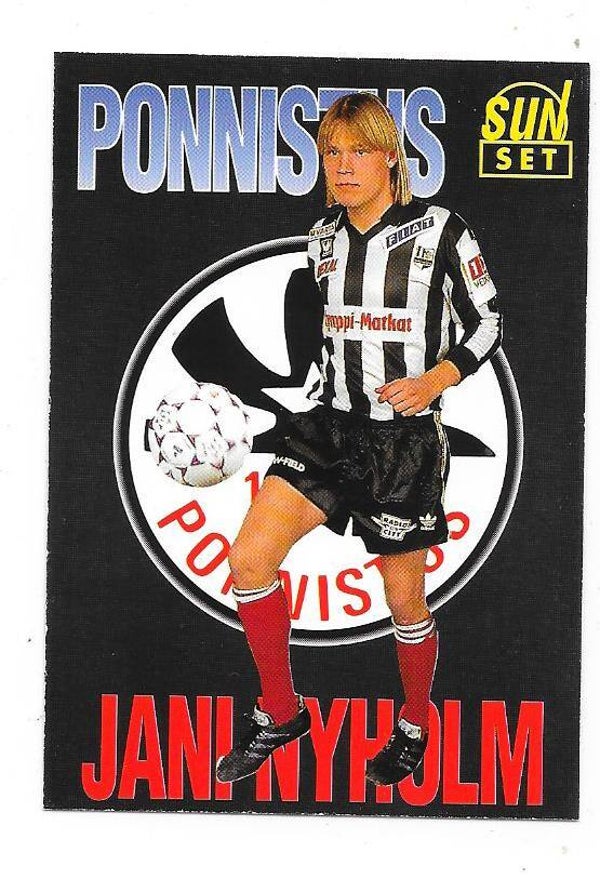 1994 Finnish Sunset Football card #32 Jani Nyholm , Ponnistus Helsinki