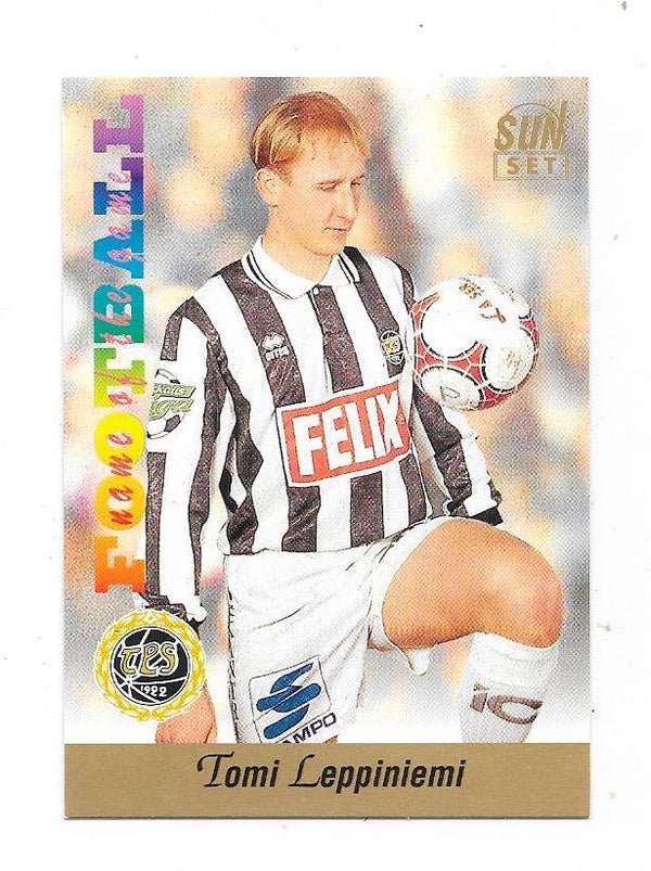 1994 Finnish Sunset Football card #32 Tomi Leppiniemi , TPS