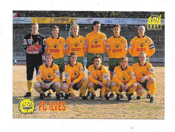 1995 Finnish Sunset Football cards #208 Joukkuekuva , FC Ilves Tampere