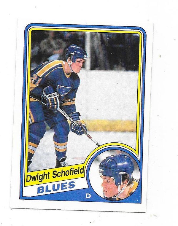 1984-85 OPC #191 Dwight Schofield , St Louis Blues RC
