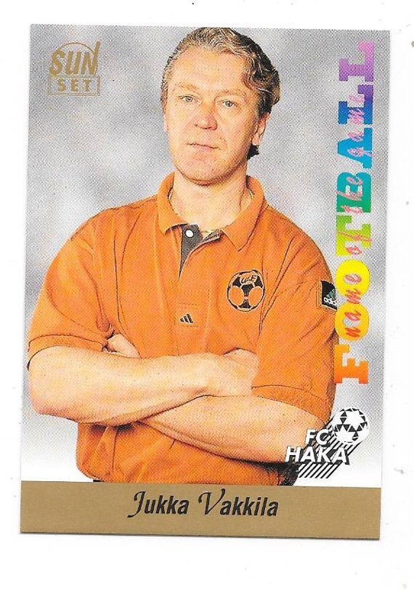 1994 Finnish Sunset Football card #38 Jukka Vakkila , FC Haka