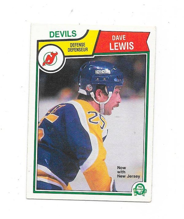 1983-84 OPC #158 Dave Lewis , New Jersey Devils