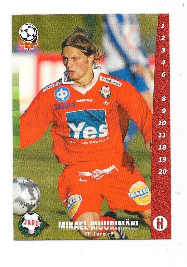 2002 Finnish Cardset Football #84 Mikael Muurimäki , Jaro FF