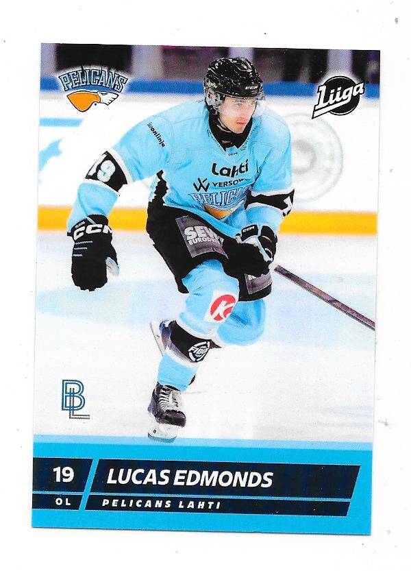 2025-26 Finnish Blueline #318 Lucas Edmonds , Pelicans , HC Vitkovice