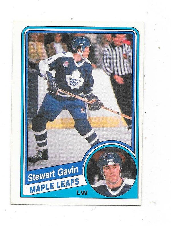 1984-85 OPC #302 Stewart Gavin , Toronto Maple Leafs