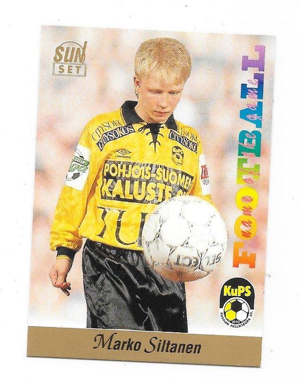 1994 Finnish Sunset Football card #56 Marko Siltanen , KuPS Kuopio