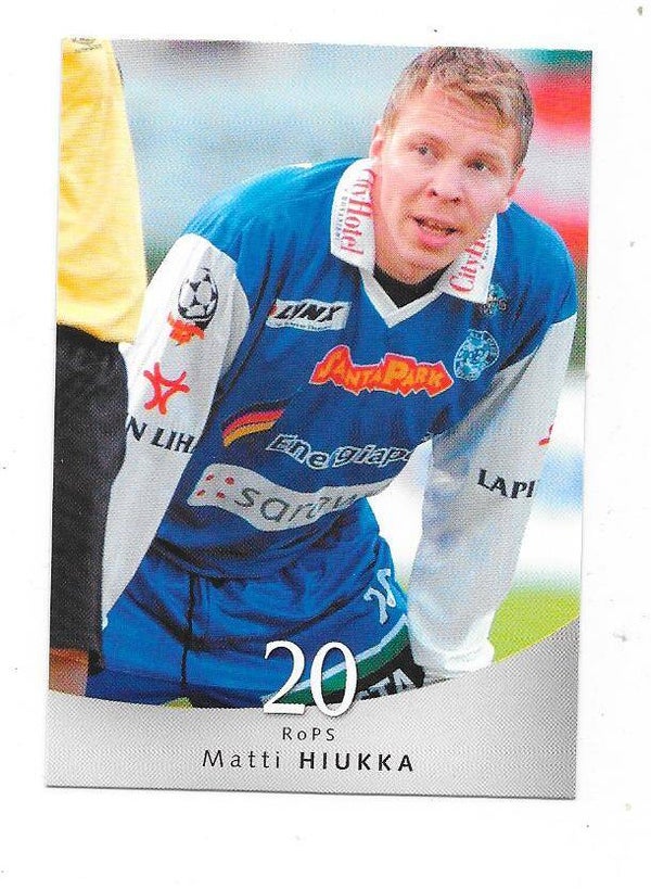 2004 Finnish Cardset Football Card #157 Matti Hiukka , RoPS , Hapoel