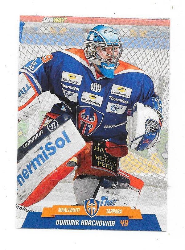2017-18 Finnish Cardset #145 Dominik Hrachovina Tappara , HC Vítkovice