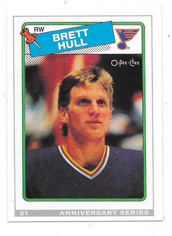 1992-93 OPC Anniversary Rookie #66 Brett Hull , St Louis Blues