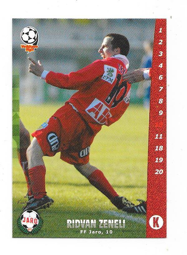 2002 Finnish Cardset Football #87 Ridvan Zeneli , Jaro FF , Kosovo