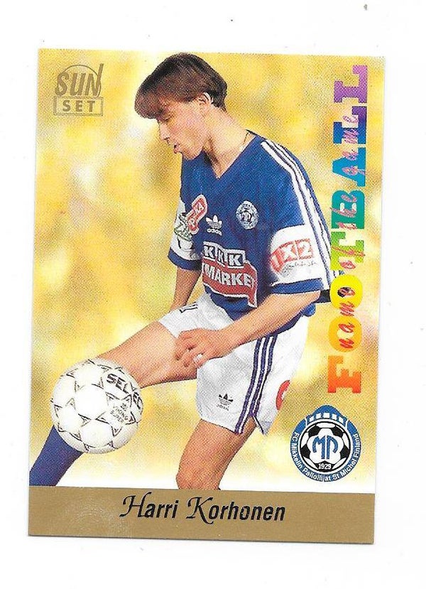 1994 Finnish Sunset Football card #225 Harri Korhonen , MP Mikkeli