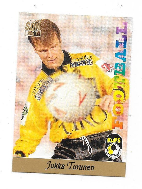 1994 Finnish Sunset Football card #60 Jukka Turunen , KuPS Kuopio