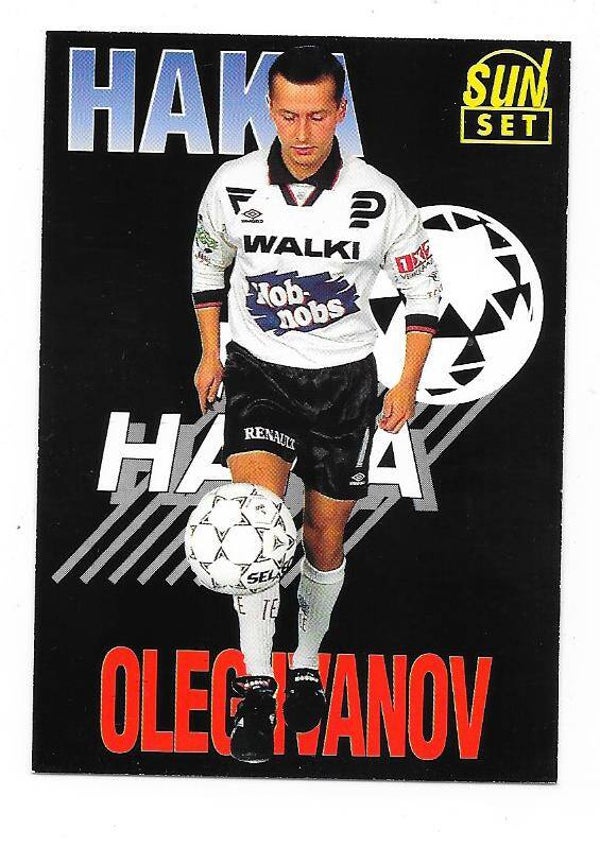 1994 Finnish Sunset Football card #8 Oleg Ivanov , FC Haka Valkeakoski , Spartak Moscow