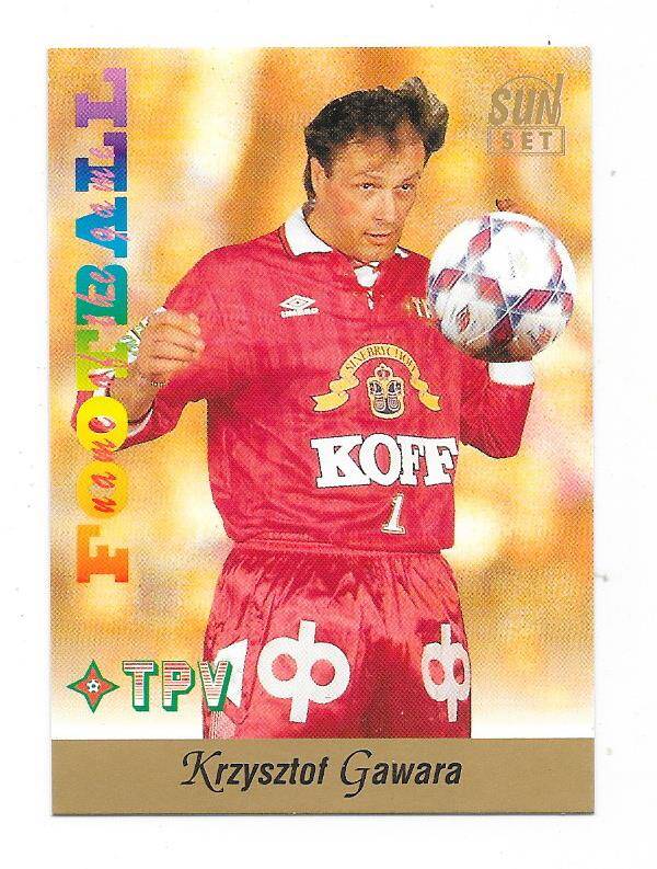 1994 Finnish Sunset Football card #195 Krzyztof Gawara, TPV Tampere , Legia Warsaw