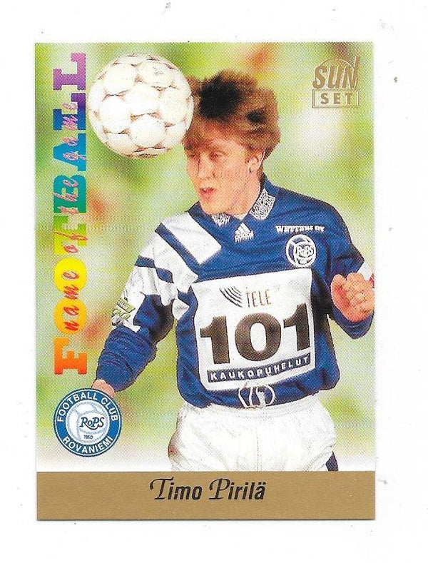 1994 Finnish Sunset Football card #124 Timo Pirilä , RoPS , Mjølner
