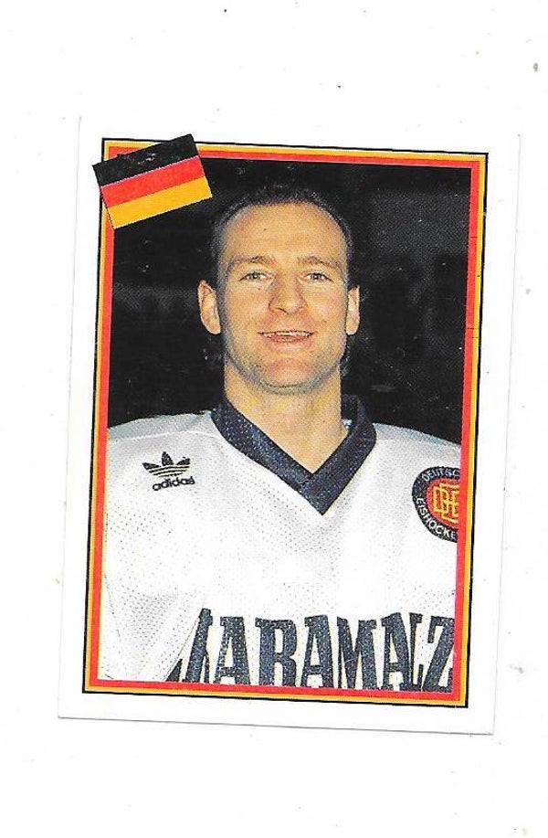 1993 Swedish Semic Ice Hockey World Champioship Sticker #153 Uli Hiemer , Germany