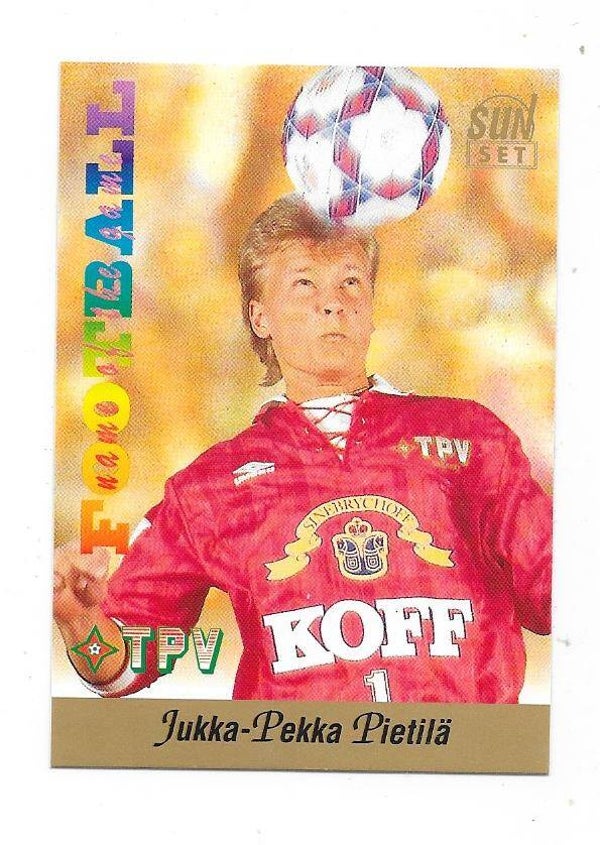 1994 Finnish Sunset Football card #180 Jukka-Pekka Pietilä , TPV Tampere