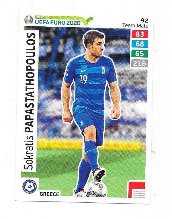 2020 Panini Adrenalyn XL Road to UEFA EURO 2020 #92 Sokratis Papastathopoulos , Greece