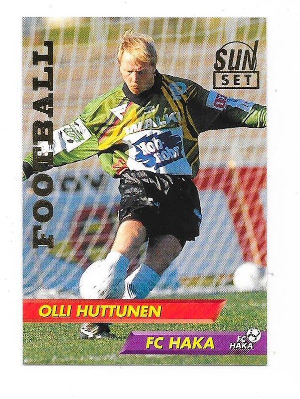 1994 Finnish Sunset Football card GOLD edt #70 Olli Huttunen , FC Haka Valkeakoski