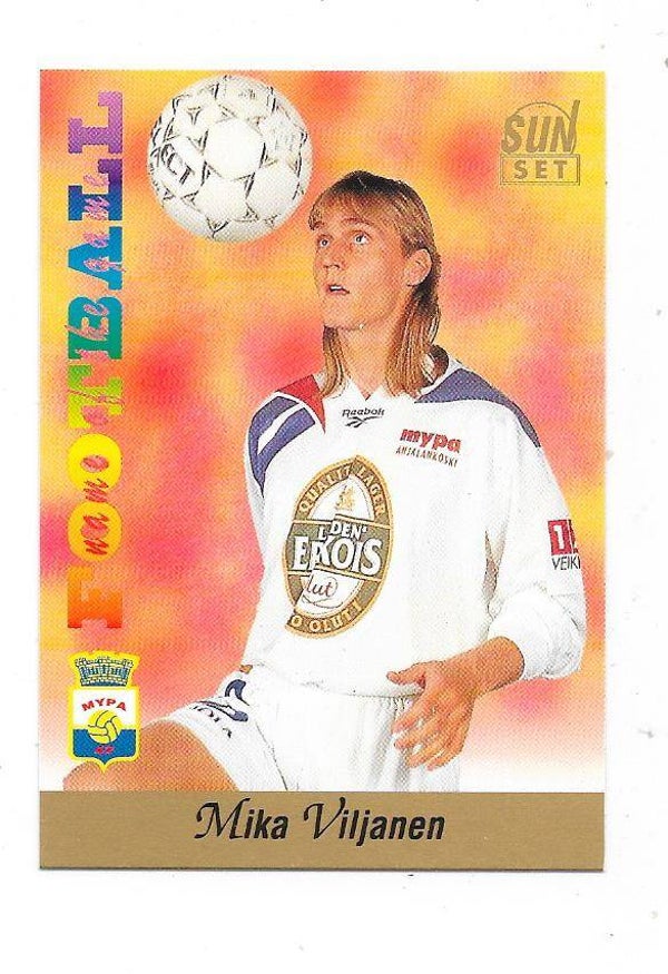 1994 Finnish Sunset Football card #169 Mika Viljanen , MyPa