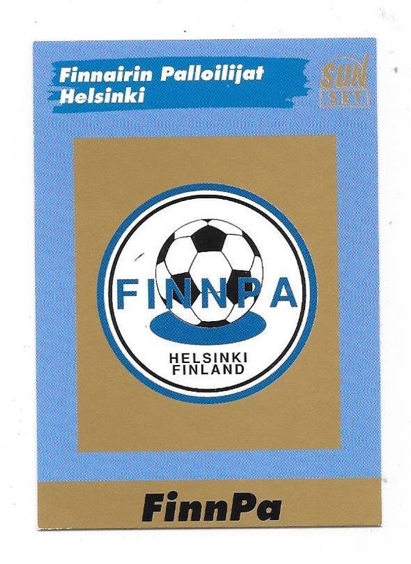 1994 Finnish Sunset Football card #254 Team Logo ,  FinnPa Helsinki