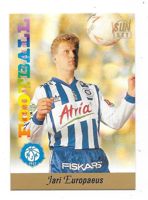 1994 Finnish Sunset Football card #79 Jari Europaeus , HJK , Gefle IF , Östers IF