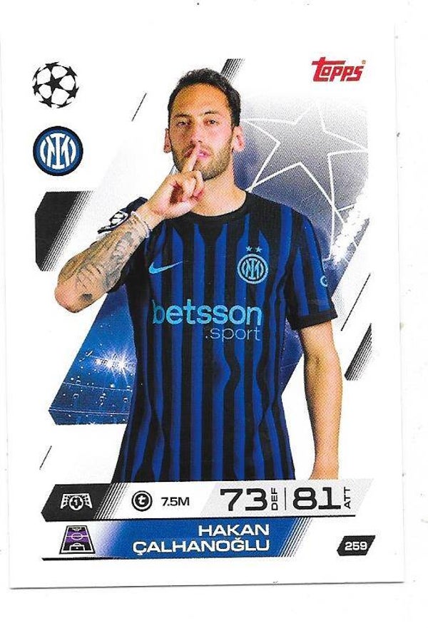 2025-26 Topps Match Attax Champions League #259 Hakan Calhanoglu , Inter Milan , Italia