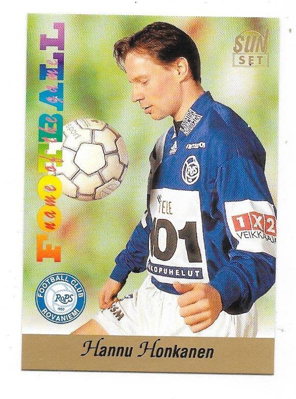 1994 Finnish Sunset Football card #128 Hannu Honkanen , RoPS