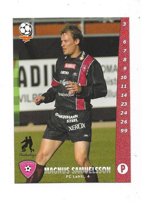 2002 Finnish Cardset Football #121 Magnus Samuelsson , FC Lahti , Djurgårdens IF