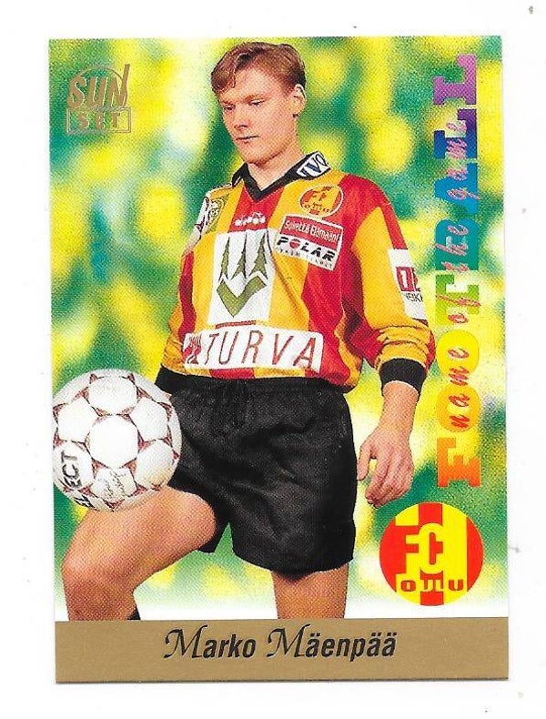 1994 Finnish Sunset Football card #150 Marko Mäenpää , FC Oulu