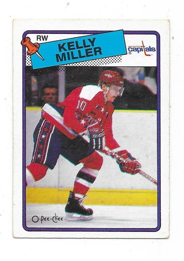 1988-89 OPC #130 Kelly Miller , Washington Capitals