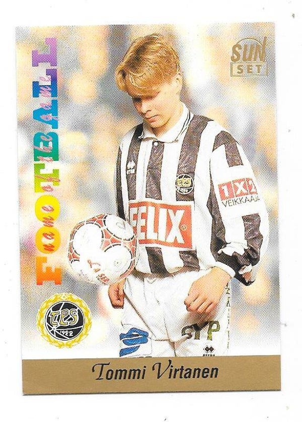 1994 Finnish Sunset Football card #26 Tommi Virtanen , TPS
