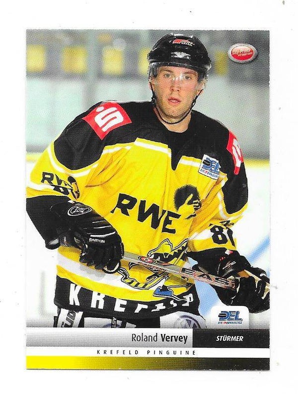2007-08 German DEL Ice Hockey card #220 Roland Verwey , Krefeld Pinguine