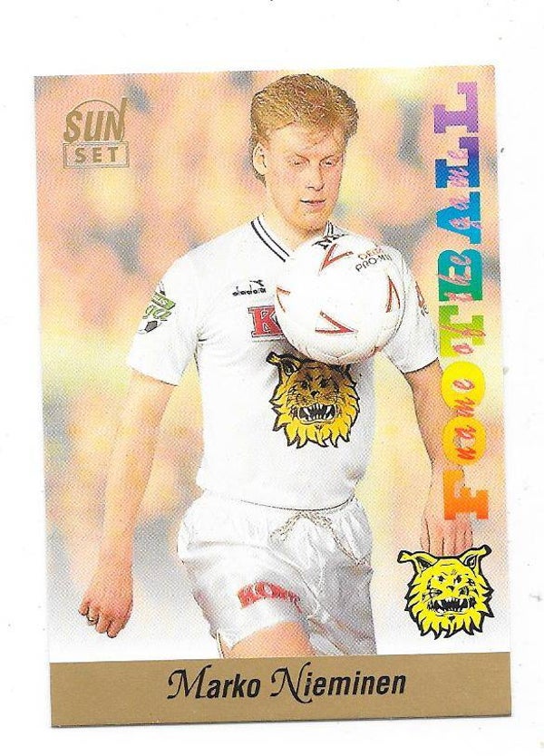 1994 Finnish Sunset Football card #11 Marko Nieminen , Ilves , Husqvarna FF
