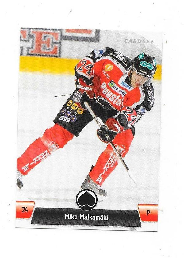 2011-12 Finnish CardSet #159 Miko Malkamäki , Ässät & Bili Tygri Liberec
