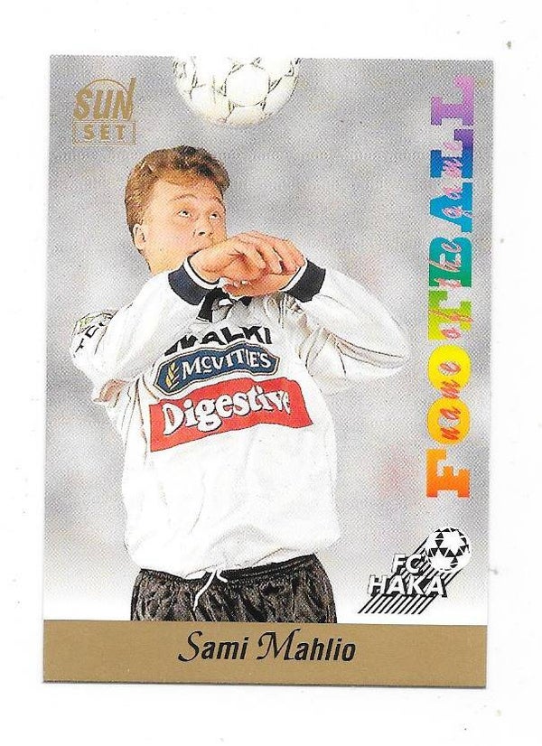 1994 Finnish Sunset Football card #51 Sami Mahlio , FC Haka , Odd Grenland
