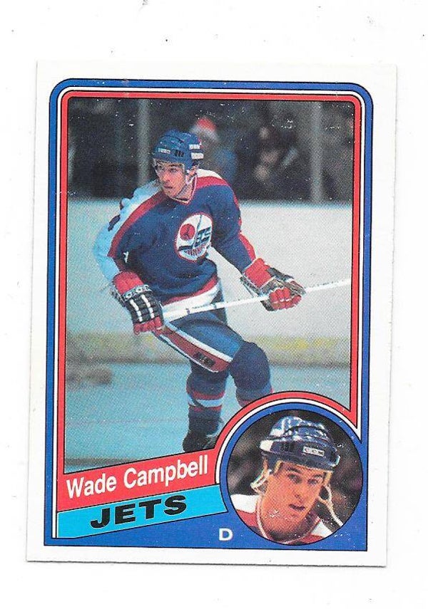 1984-85 OPC NHL Ice Hockey Card #336 Wade Campbell , Winnipeg Jets