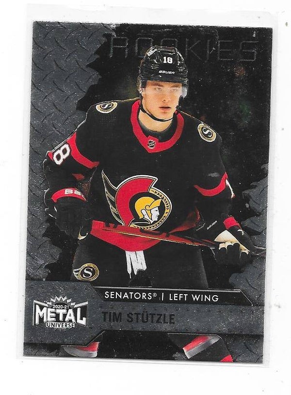 2020-21 Skybox Metal Universe #140 Tim Stützle , Ottawa Senators RC