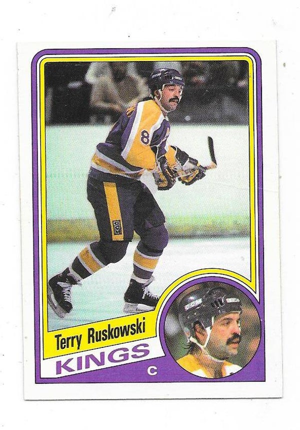 1984-85 OPC NHL Ice Hockey Card #89 Terry Ruskowski , Los Angeles Kings
