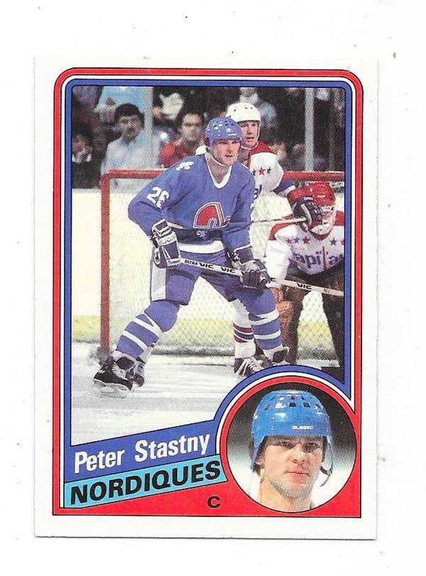 1984-85 OPC NHL Ice Hockey Card #283 Peter Stastny , Quebec Nordiques