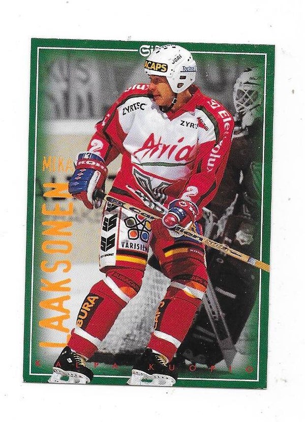 1996-97 Finnish SISU Ice Hockey Card #73 Mika Laaksonen , Kalpa Kuopio
