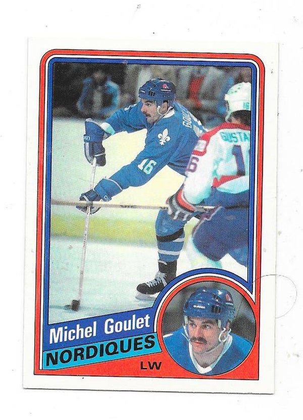 1984-85 OPC NHL Ice Hockey Card #280 Michel Goulet , Quebec Nordiques
